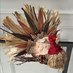 Handmade Rustic Turkey Feather Harvest Fall Decor